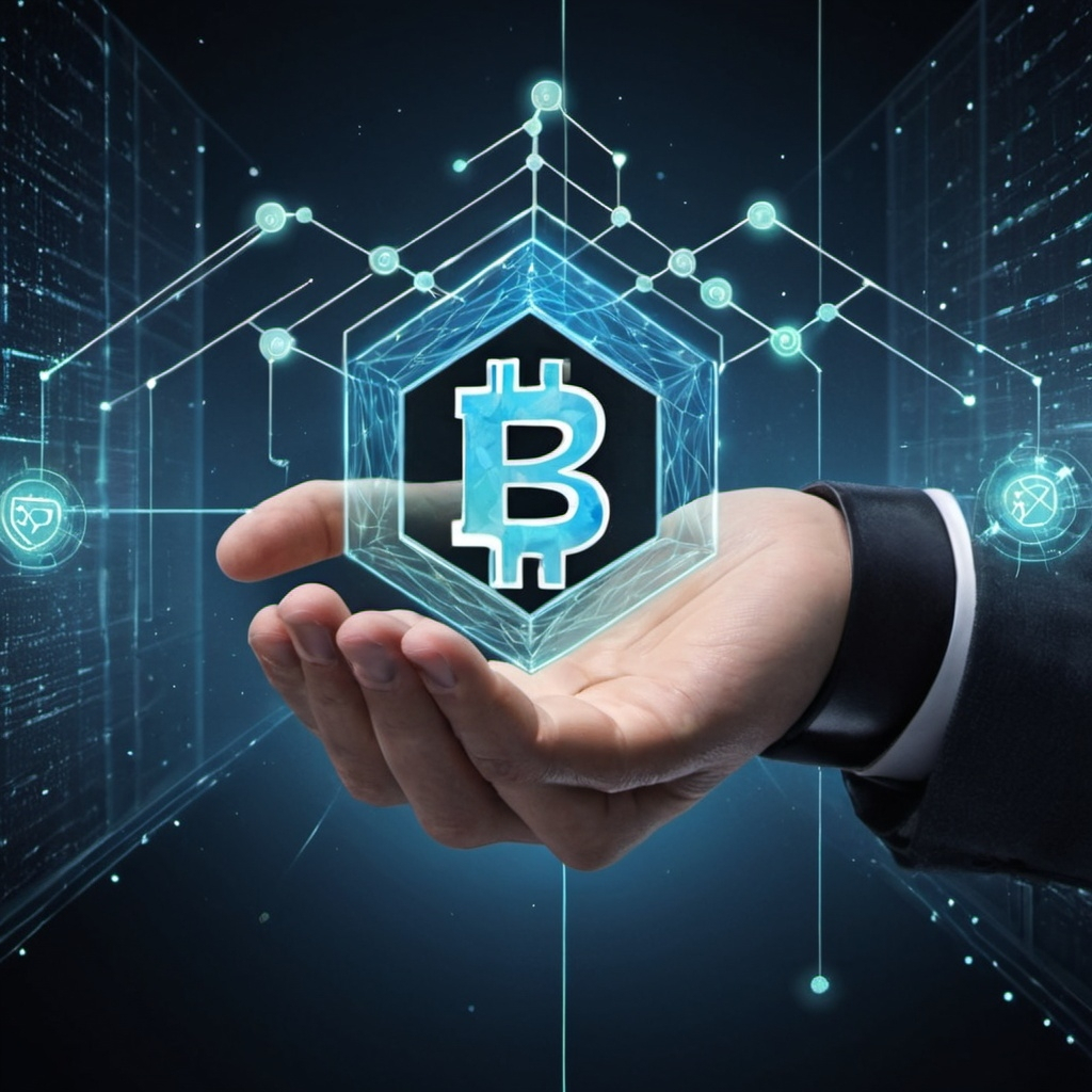 Representação visual dos fundamentos do blockchain, destacando a estrutura em cadeia de blocos e a interconexão entre nós da rede.